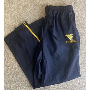 Colosseum West Virginia Mountaineers Track Pants Mens XL Adjustable Blue/Yellow